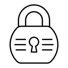 Casino Lock Outline Icon