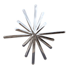 3d liquid chrome abstract shape