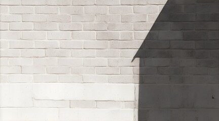white brick wall with shadow