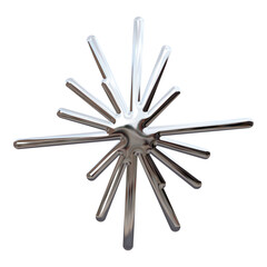 3d liquid chrome abstract shape