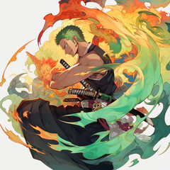 anime style t-shirt design