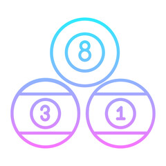 Snooker Balls Gradient Icon 