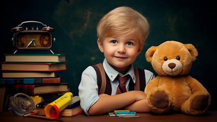 advertising photo Kindergarten: Provision of services for the care and supervision of children of preschool age. Generative AI