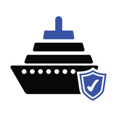 Cargo Ship Insurance Icon