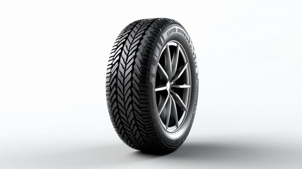 tyre hyper realistic vector.White background.Generative AI