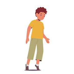 Young Boy Tiptoeing May Exhibit A Symptom Of Autism, Characterized By Sensory Sensitivities And Repetitive Behaviors