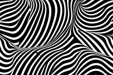 Zebra stripes background is black and white.