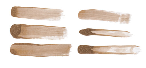 	
Golden Color watercolor brush vector set,	
