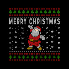 Merry Christmas  with Santa Claus - Merry Christmas vector sweeter