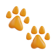 Pawprints 3d Illustration