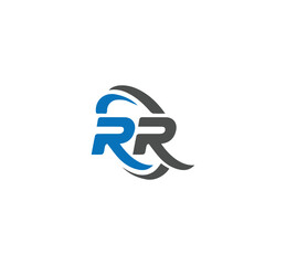 RR latter design initial RR logo design vector