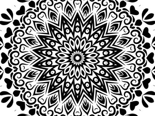 Luxurious Black and white batik ethnic dayak aztec Kalimantan pattern for background textile garment