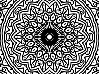 Luxurious Black and white batik ethnic dayak aztec Kalimantan pattern for background textile garment