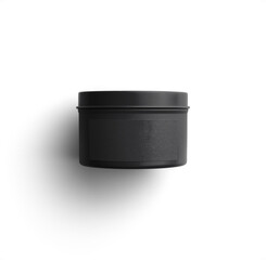 Black Candle Tin Metal with Lid Flatlay