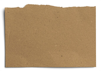 Brown Cardboard Paper Half Torn 1