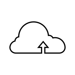 Cloud download icon vektor