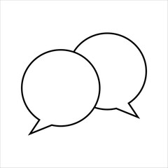 Chat Speech Bubble Icon Vector Logo Template Illustration Design