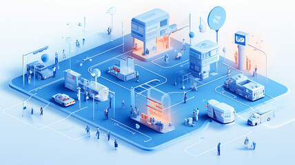 Futuristic sustainable smart city infrastructure public space development inclusive transportation system