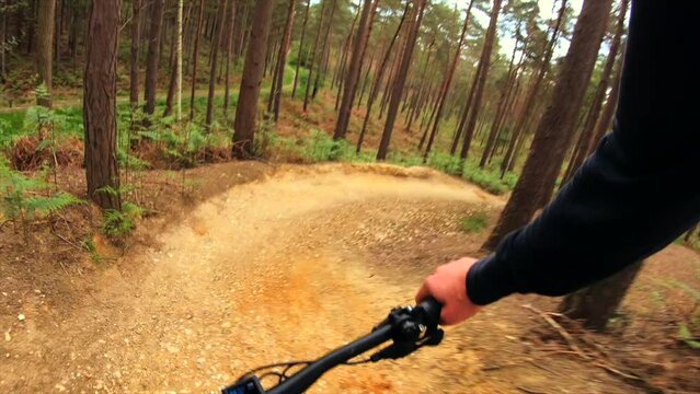 mountain biking first person view 