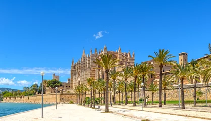 Foto auf Leinwand the famous cathedral of Palma de Mallorca © Lichtwolke99