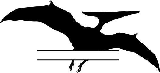 Pteranodon Dinosaur monogram Dinosaur silhouette Monogram bundles Types of dinosaurs breeds © Pony 3000