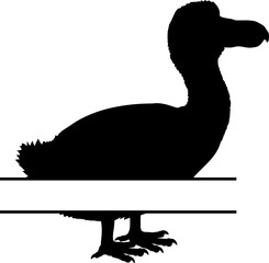 Dodo. Dinosaur monogram Dinosaur silhouette Monogram bundles Types of dinosaurs breeds