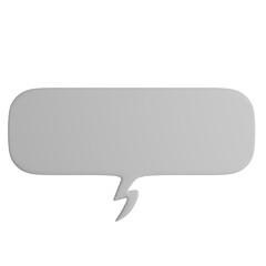 3D illustration of the speech bubble icon
