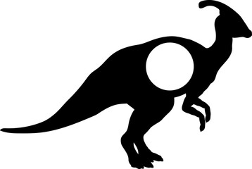 Parasaurolophus Dinosaur Silhouette. Dinosaur SVG Types of dinosaurs Dinosaur name breeds 