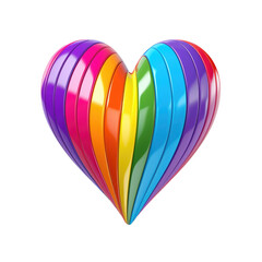 Symbol of LGBT Love rainbow heart shape