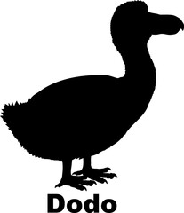 Dodo Dinosaur Silhouette. Dinosaur name breeds SVG Types of dinosaurs 