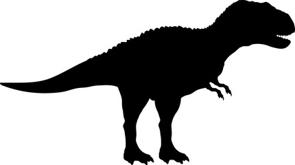 Abelisaurus. Dinosaur Silhouette.  Dinosaur SVG Types of dinosaurs
