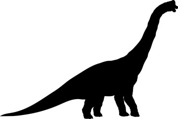 Brachiosaurus Dinosaur Silhouette.  Dinosaur SVG Types of dinosaurs
