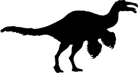 Deinocheirus. Dinosaur Silhouette.  Dinosaur SVG Types of dinosaurs
