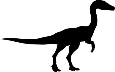 Compsognathus Dinosaur Silhouette.  Dinosaur SVG Types of dinosaurs
