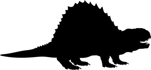Dimetrodon. Dinosaur Silhouette.  Dinosaur SVG Types of dinosaurs
