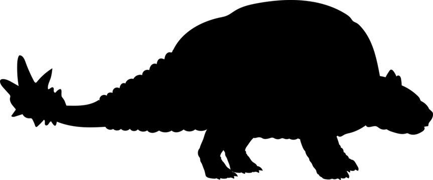 Doedicurus Dinosaur Silhouette.  Dinosaur SVG Types of dinosaurs
