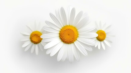 Daisy flowers  isolated on white background