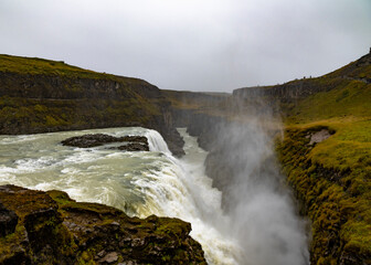 waterfall in the mountains