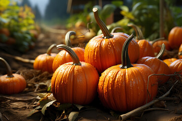 close up of orange pumpkin ,autumn pumkin season concept