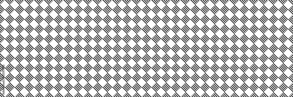 Poster horizontal seamless plaid and checked design for pattern and background.