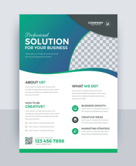 Attractive shapes & colors corporate brand business flyer design concept. best quality business leaflet, modern flier - obrazy, fototapety, plakaty