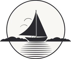 boat logo vector design template