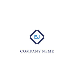 EJ logo. E J design. Black EJ letter. EJ E J letter logo design. Initial letter EJ linked circle uppercase monogram logo.