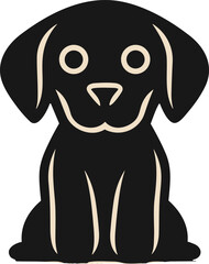 cute dog logo vector