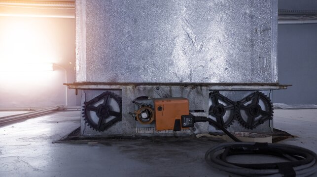 Air duct control damper actuator for open and close it variable operation on the  air  supply system.