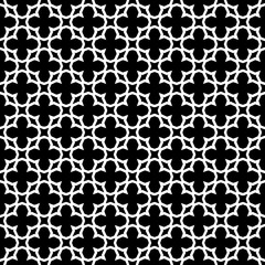 Black and white seamless pattern texture. Greyscale ornamental graphic design. Mosaic ornaments. Pattern template. Vector illustration. EPS10.