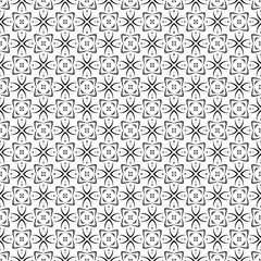 Black and white seamless pattern texture. Greyscale ornamental graphic design. Mosaic ornaments. Pattern template. Vector illustration. EPS10.