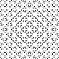 Black and white seamless pattern texture. Greyscale ornamental graphic design. Mosaic ornaments. Pattern template. Vector illustration. EPS10.
