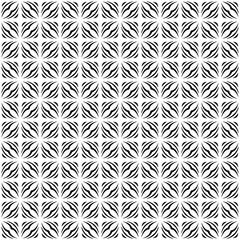 Black and white seamless pattern texture. Greyscale ornamental graphic design. Mosaic ornaments. Pattern template. Vector illustration. EPS10.