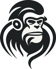 monkey vector logo animal template